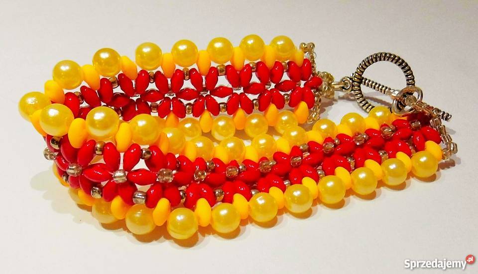 kolorowe bransoletki szyte z koralików Matubo Katowice