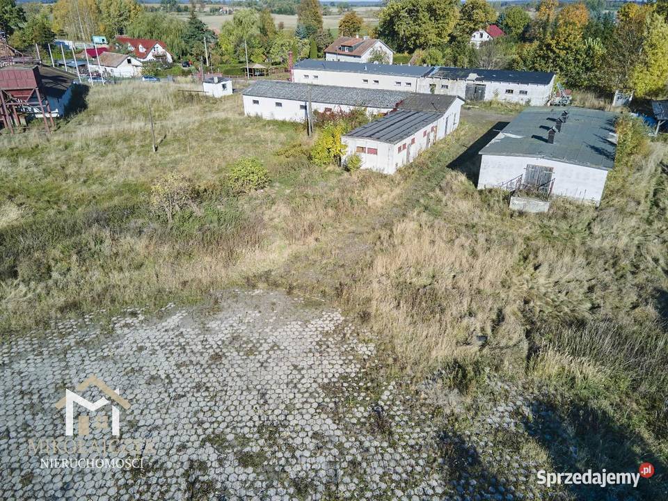 Działka z budynkami magazynowymi pod działalność Wojciechy
