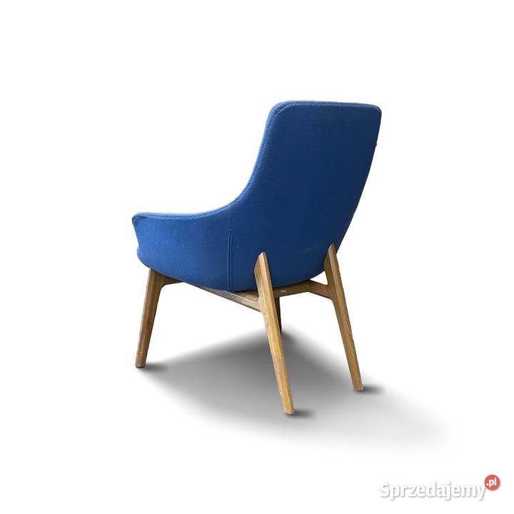 Fotel lounge biurowy skandynawski niebieski Nowy Sącz
