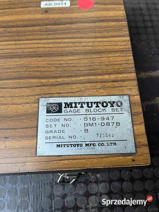 Zestaw płytek wzorcowych Mitutoyo 1001 mm do 80 wielkopolskie sprzedam