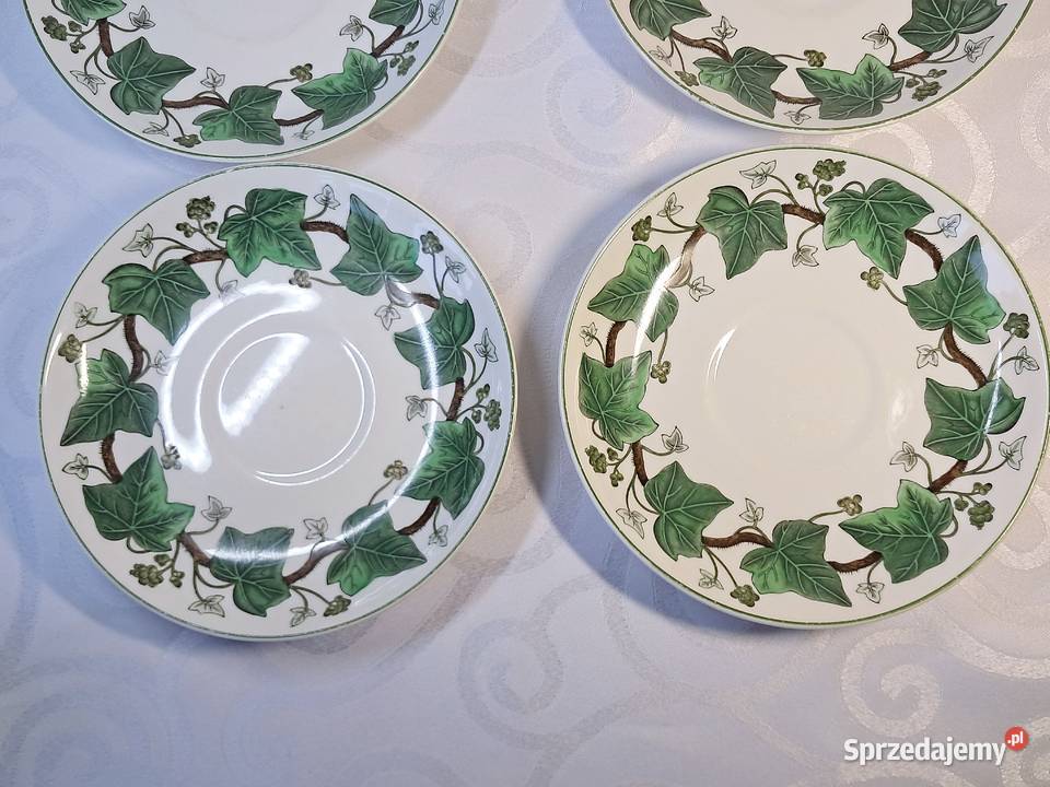 4x Wedgwood Napoleon Ivy talerzyki deserowe 17 Porcelana i szkło lubuskie Strzelce Krajeńskie sprzedam