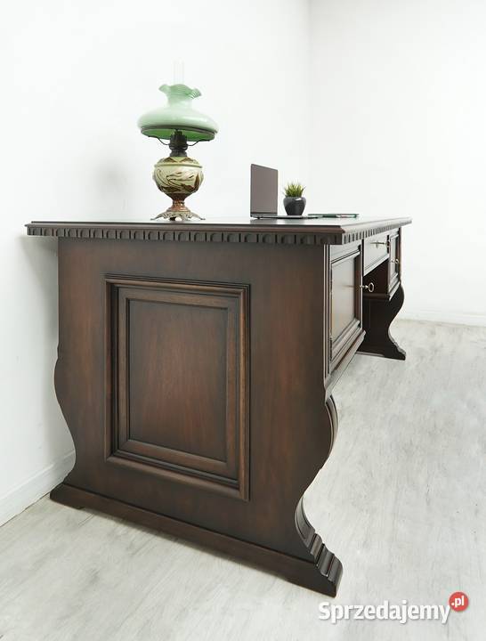 Zabytkowe eklektyczne biurko z lat 40tych