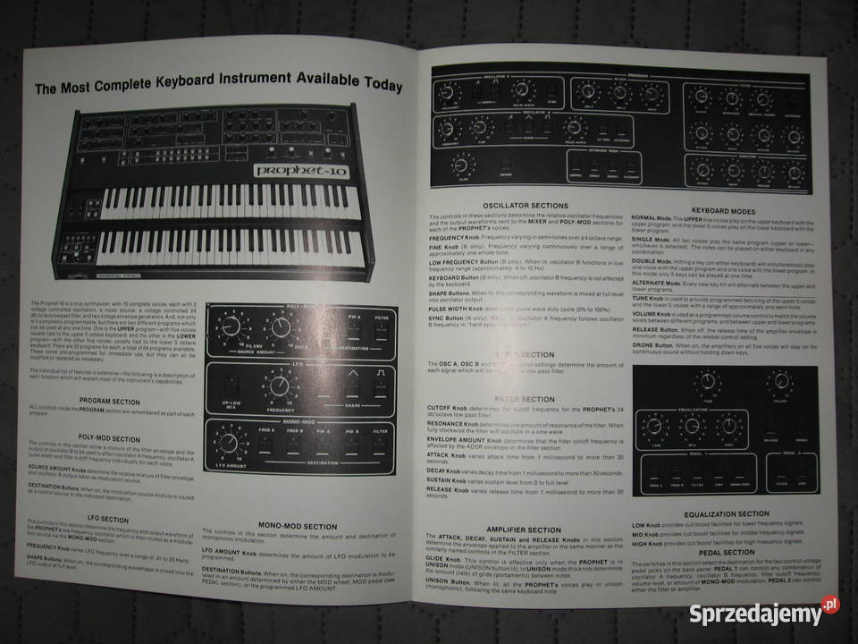 Sequential Circuits Prophet10 broszura Kępice