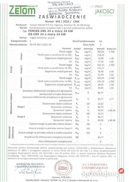 KOCIOL Węglowy 24 kW Klasa 5 Piece KOTŁY Węglowe Kotły i Piece CO