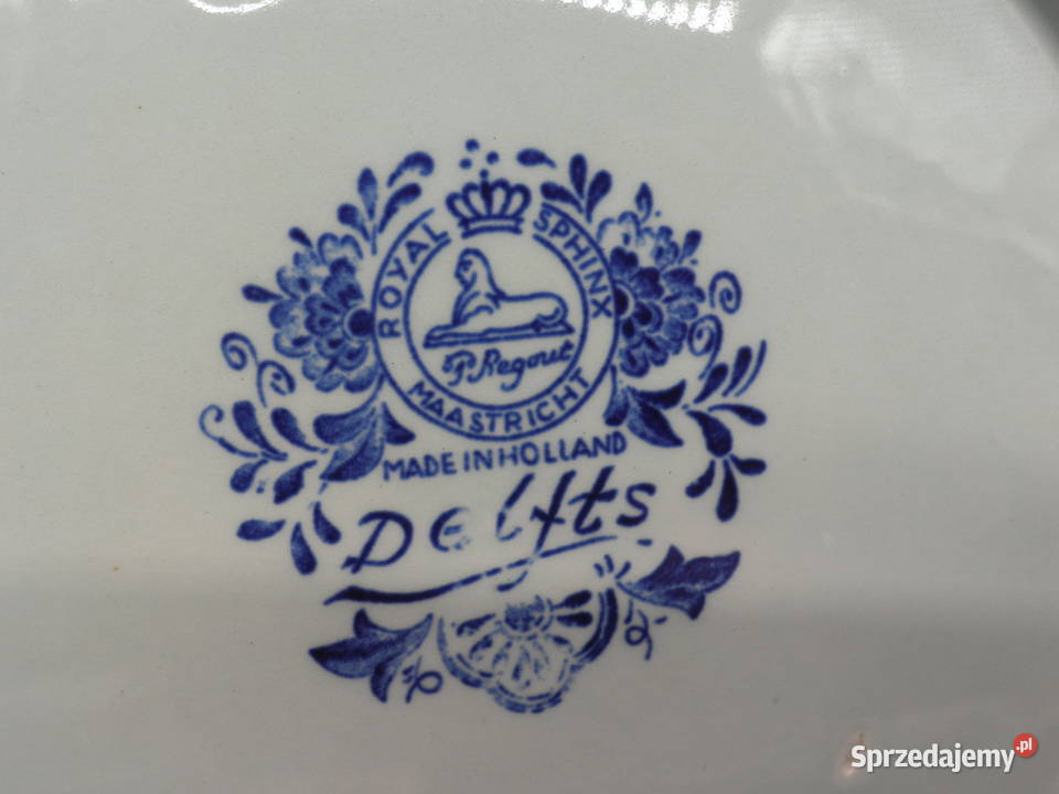 Talerz kolekcjonerski Delft Blue z holenderską wielkopolskie
