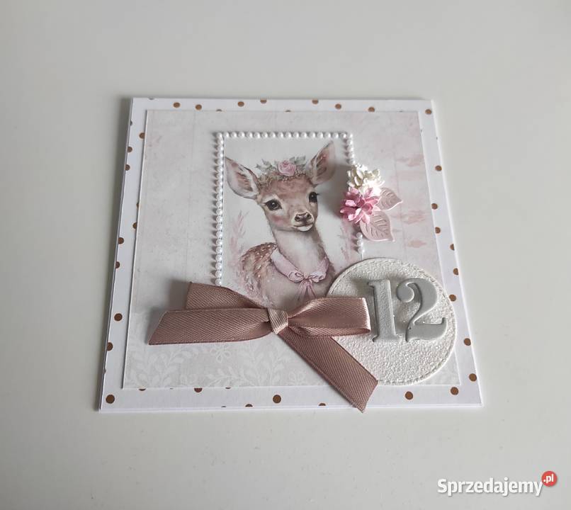 Kartka ręcznie robiona na urodziny urodzinowa z Łódź sprzedam