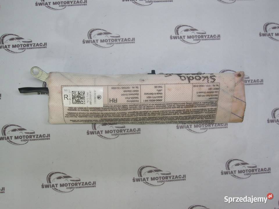 SKODA SUPERB II 11r AIRBAG poduszka fotela prawa świętokrzyskie