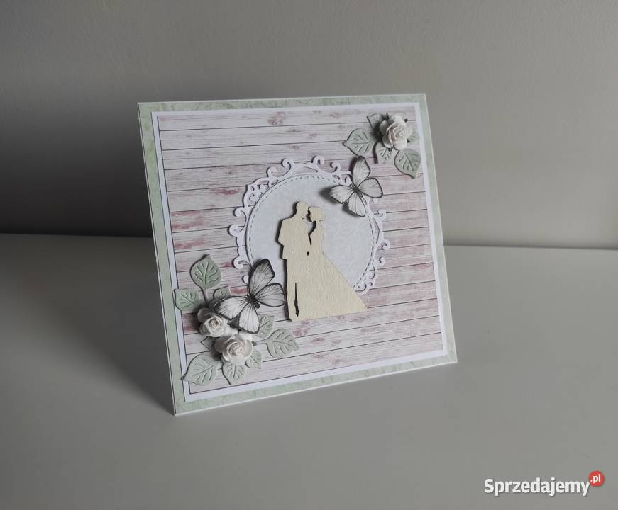 Kartka okolicznościowa ręcznie robiona na ślub łódzkie Łódź