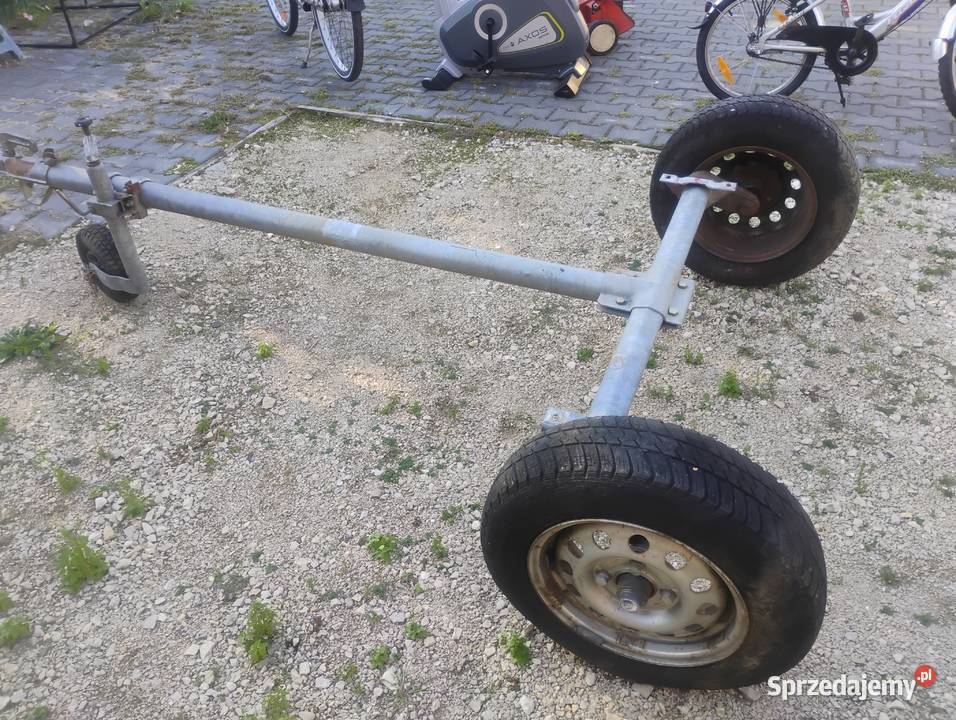 Oś z dyszlem do przyczepki samochodowej ośka Piekoszów