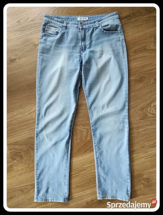 Jasne spodnie jeansowe damskie 44 XXL Miss Rozmiar 44(XXL) Spodnie Płock sprzedam