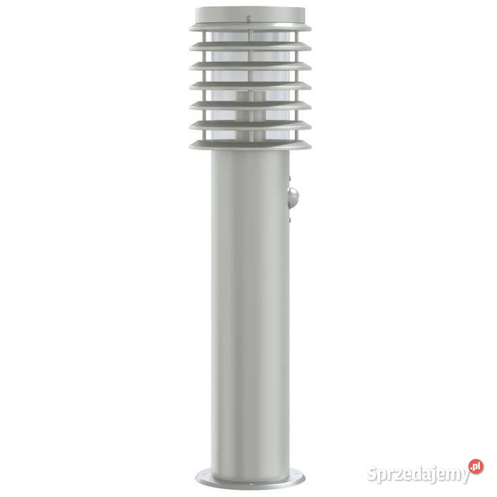 Lampy ogrodowe na słupku z czujnikiem 3 srebrne Warszawa