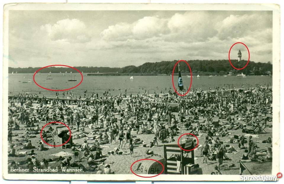 Berliner Strandbad Wannsee Postkarte Ostrów Wielkopolski sprzedam