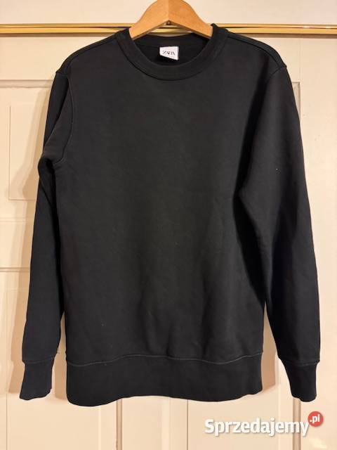Bluza męska Zara S czarna z bawełny 100 casual Częstochowa