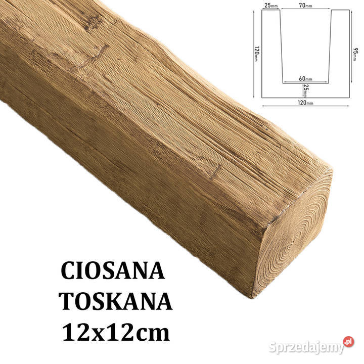 Belka Rustykalna Ciosana 12x12 TOSKANA Panele dekoracyjne małopolskie