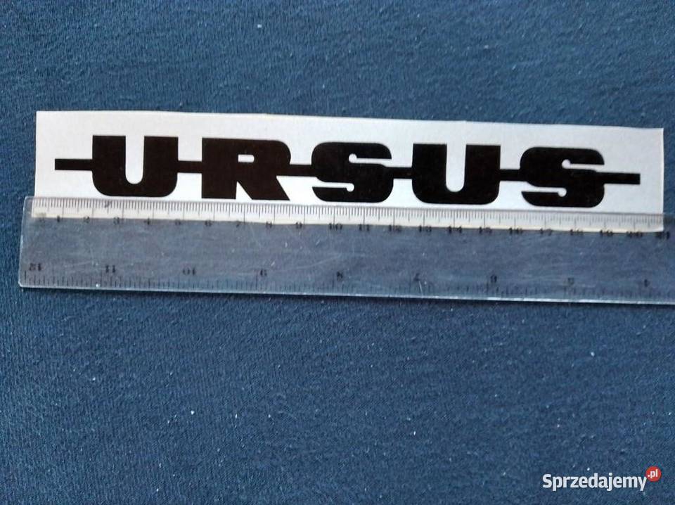 Ursus naklejka z napisem URSUS srebrna oryginał Lublin
