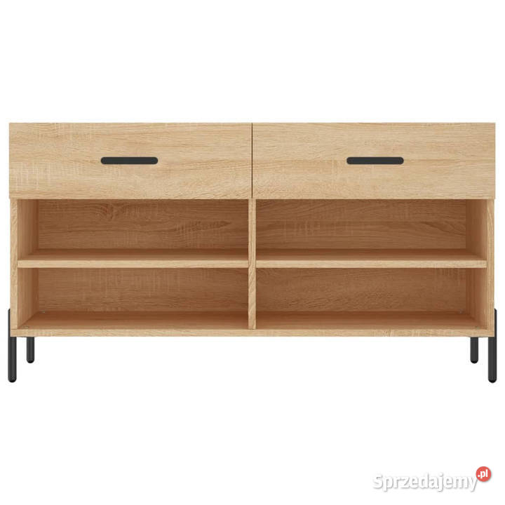 Ławka z miejscem na buty dąb sonoma 102x35x55 Warszawa