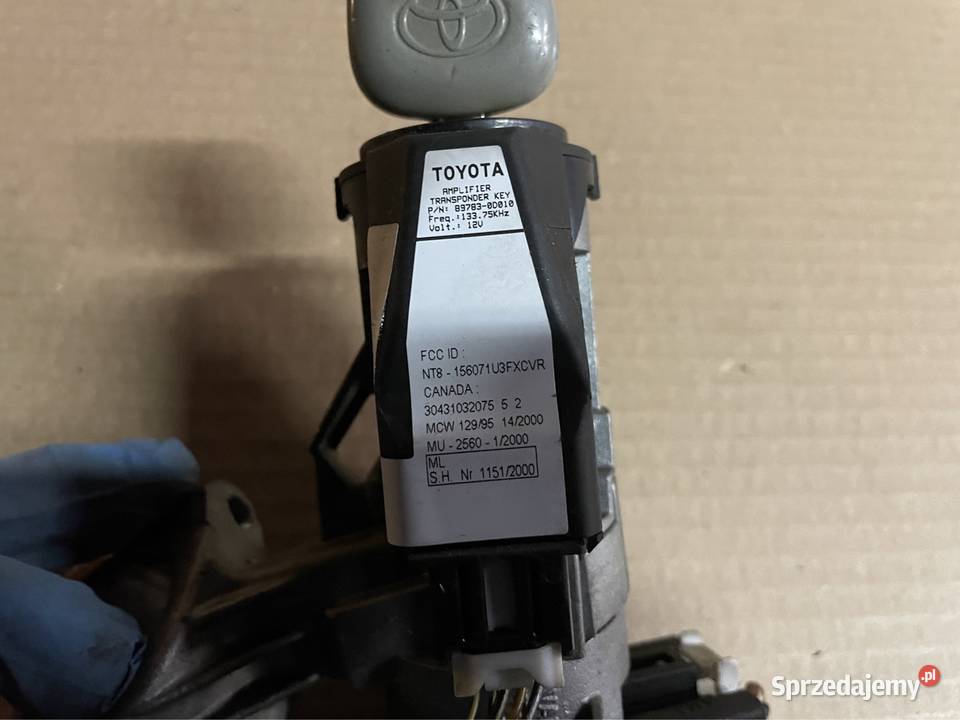 897830D010 stacyjka kluczyk toyota yaris I 1 Rok produkcji 2002 Szczecin sprzedam