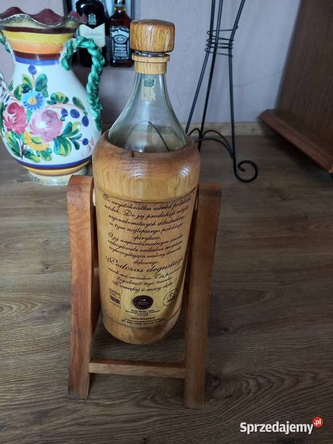 Butelka Dębowa 2l na stojaku odcienie żółtego Lipno