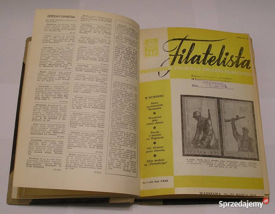 DWUTYGODNIK FILATELISTYKA 1976 ROCZNIK OPRAWIONY Książki i Podręczniki łódzkie Łódź