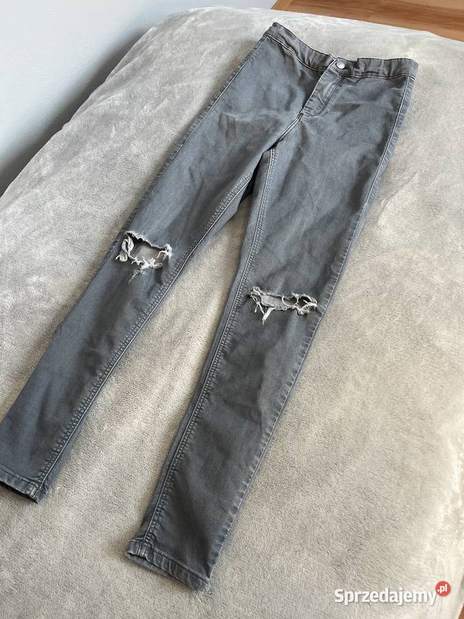 Skinny jeansy dżinsy z rozdarciami rurki szare Odzież damska podkarpackie Jasło sprzedam