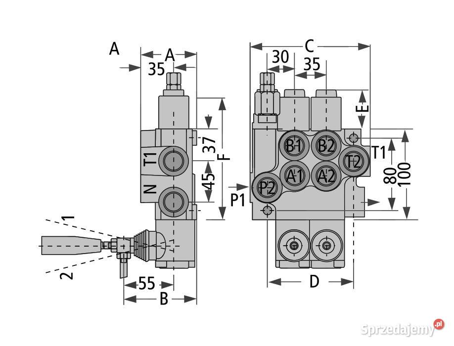 Rozdzielacz Hydrauliczny 2 SEK 40L Z 1 Solec Kujawski
