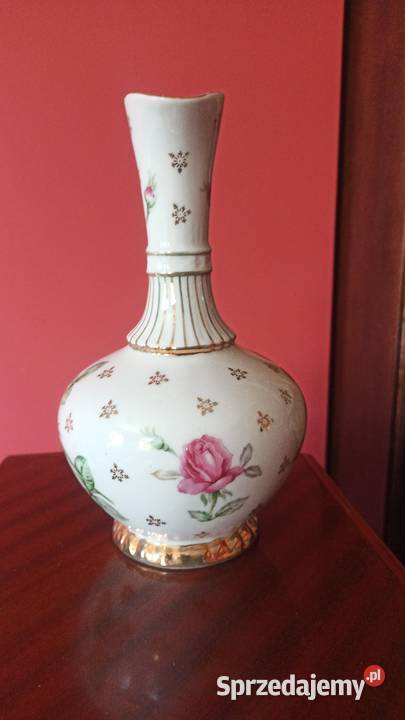 Amfora Porcelanowy wazon Z różą Syg V 253 Gdańsk