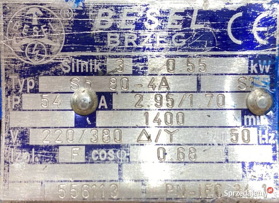 silnik elektryczny 055kW 1400obr 3fazowy BESEL