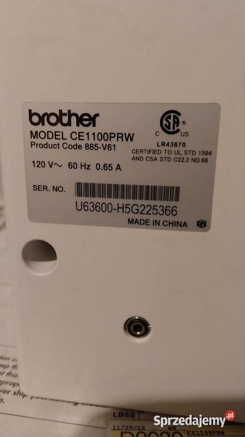 Maszyna do szycia Brother CE1100PRW Ciechocinek