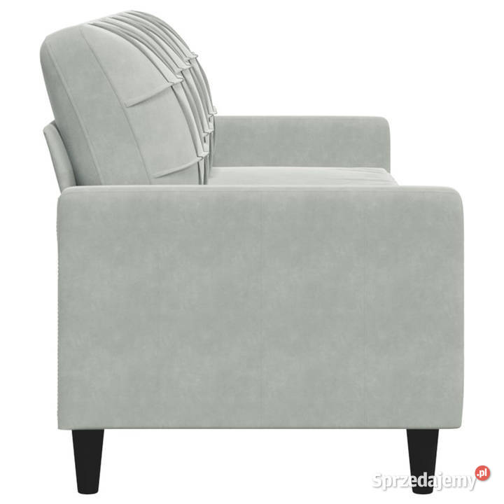 Sofa 3osobowa jasnoszary 210 obita aksamitem Warszawa sprzedam