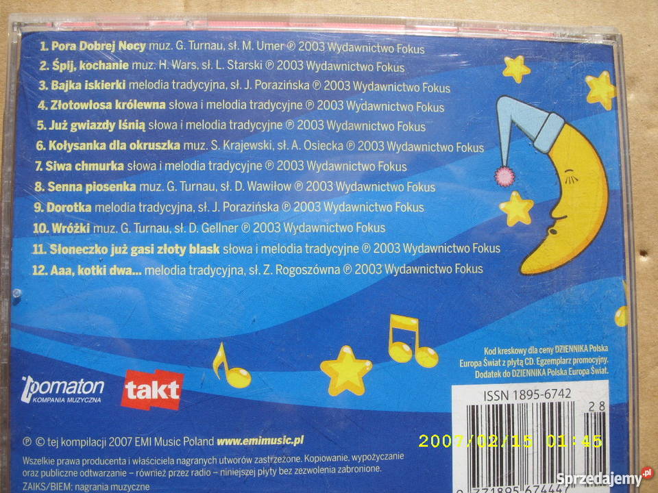CD Kołysanki utulanki Muzyka smyka cz 5 Wołów sprzedam