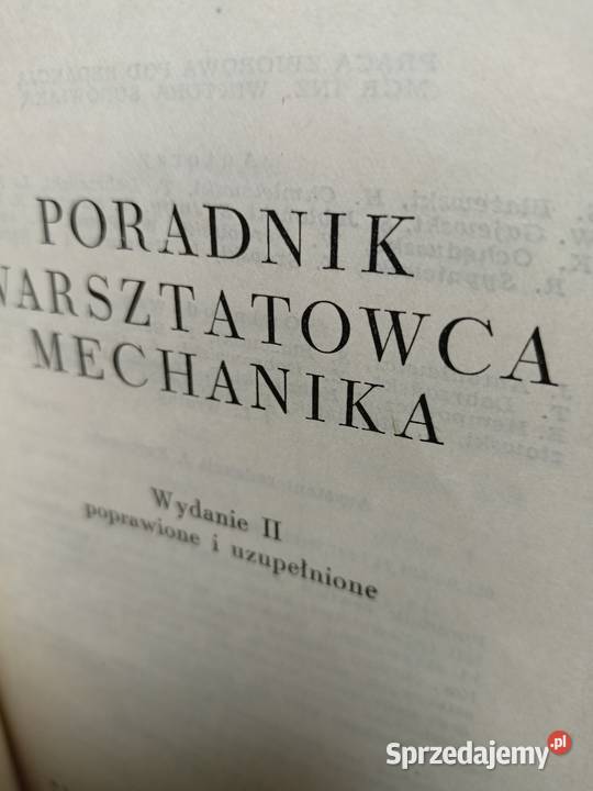 Poradnik warsztatowca mechanika książki Warszawa