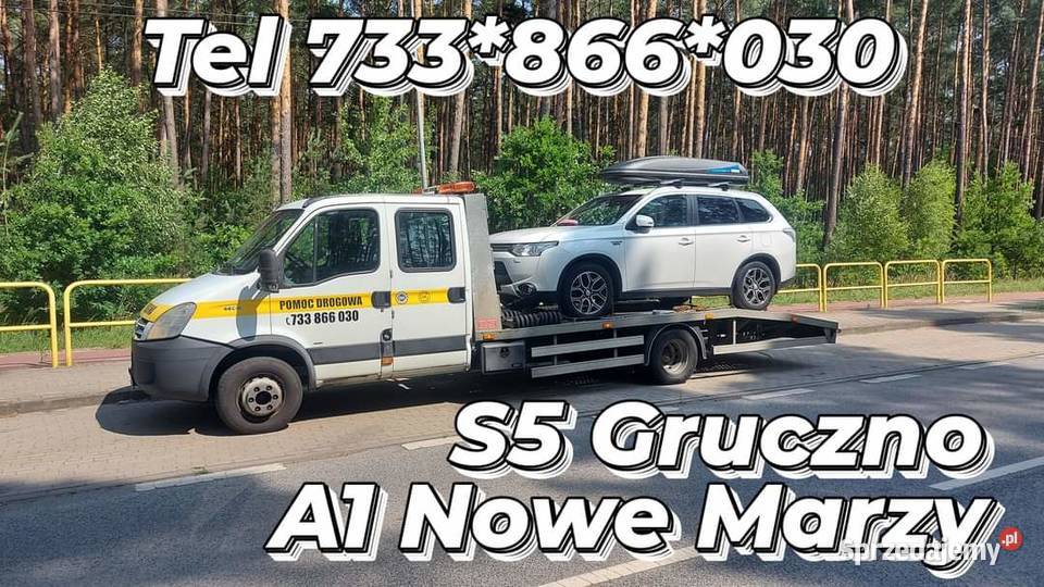Pomoc Drogowa 24h Laweta S5 A1 7 osób Przysiersk Bukowiec usługa