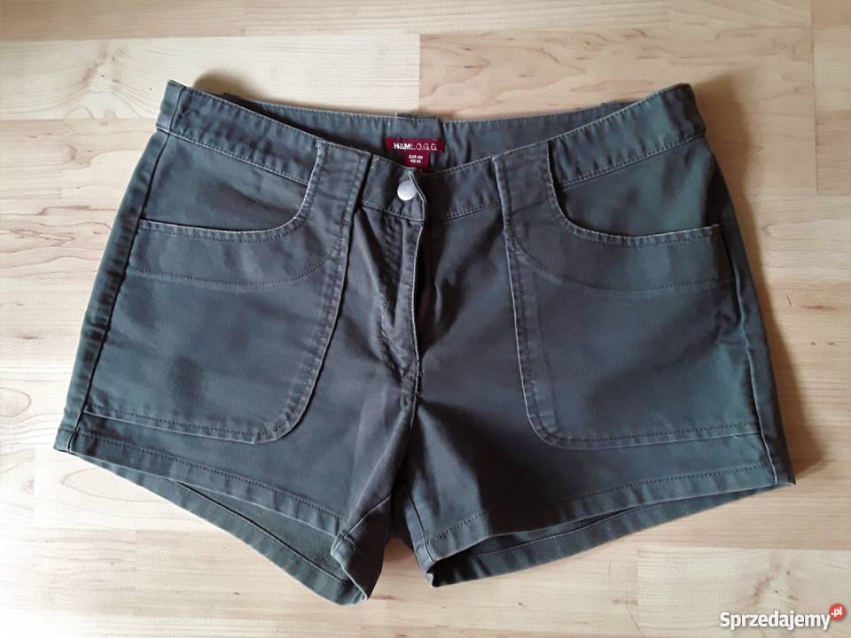 Shorty khaki HM rozmiar 40 100 bawełna Bez wzoru Warszawa