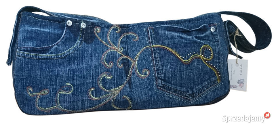 Torebka na ramię codzienna mała pojemna jeans Kraków