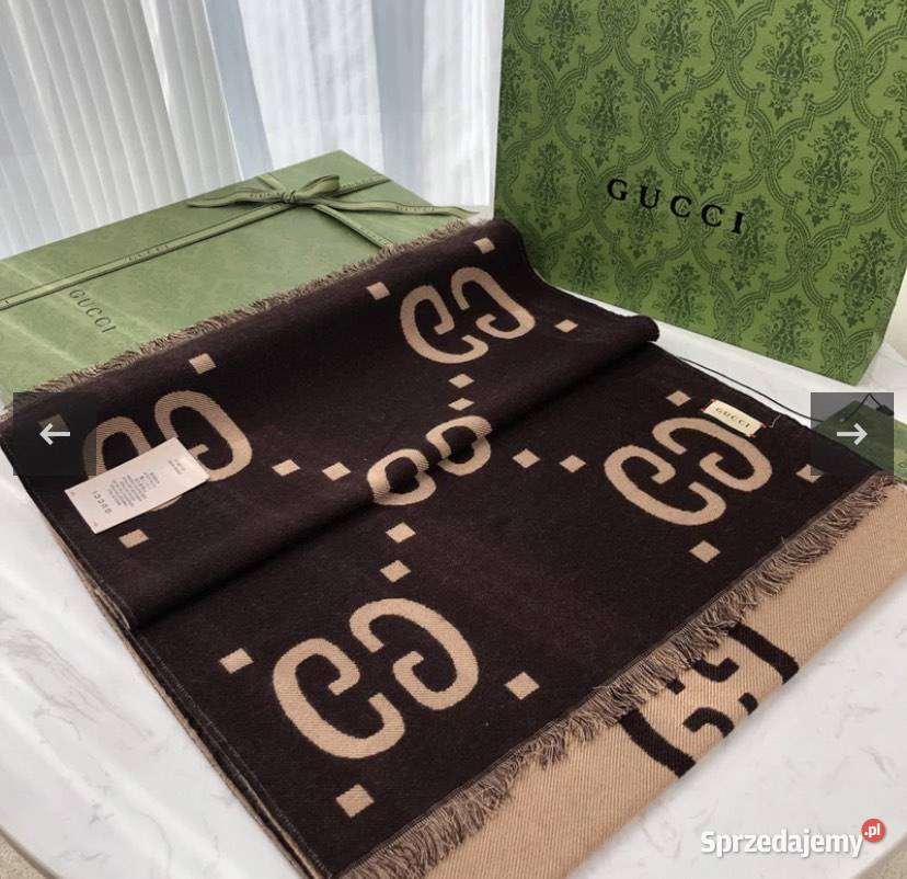 Kremowy wełniany szal chusta Gdynia