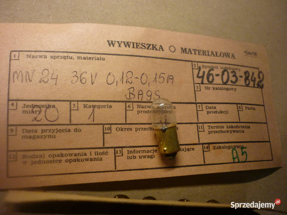 Żarówka MN 24 36V 01215A Dębica
