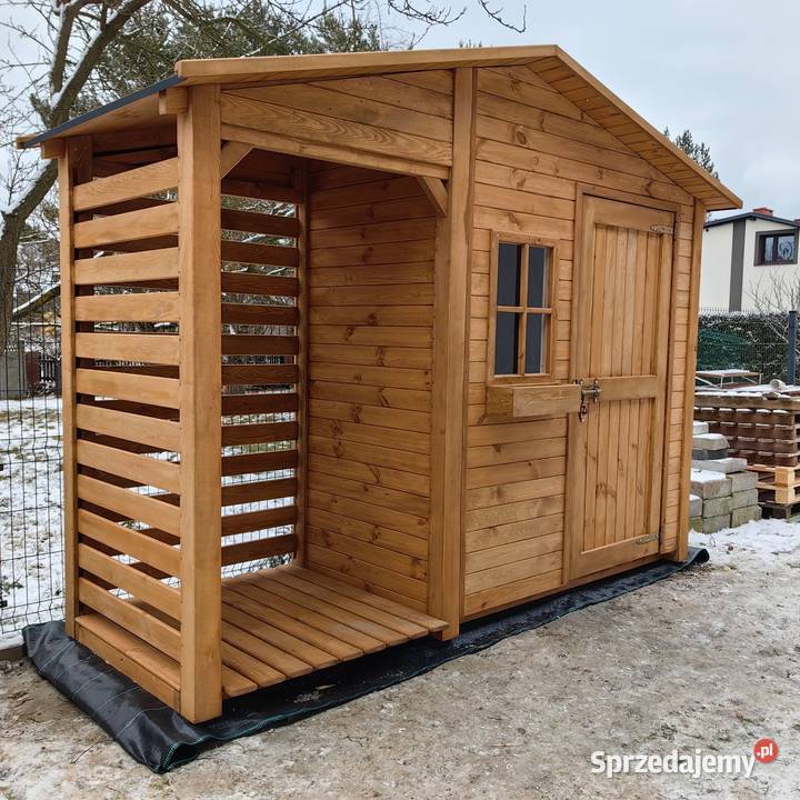 Drewutnia 114 x 11m domek 2 x 11m z dach Kalety