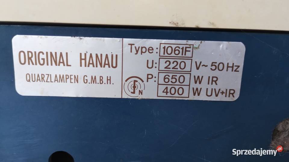Lampa kwarcowa solarium Hanau Poznań