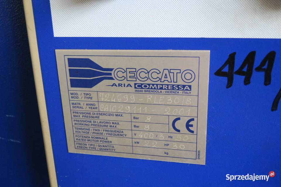 Sprężarka śrubowa CECCATO 724699RLE 308 Biznes i Przemysł Reszel sprzedam