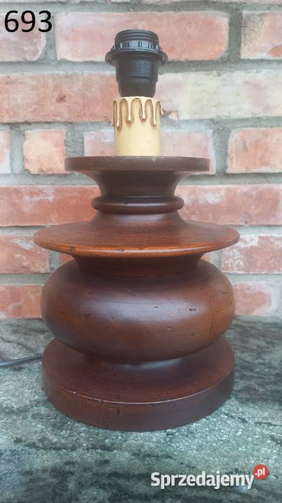 Lampa Lampka drewniana Nocna stołowa gabinetowa