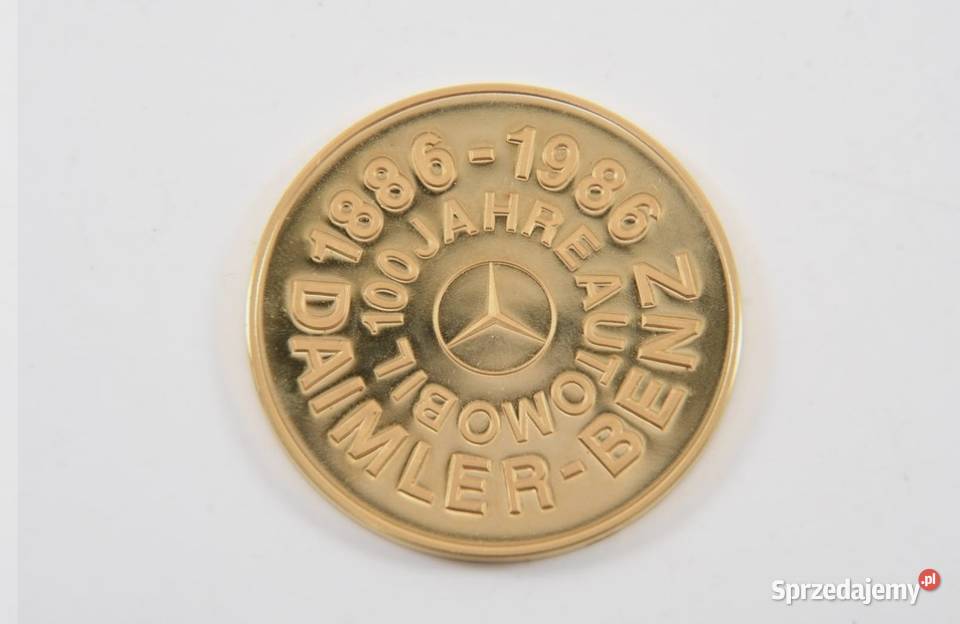 Złota moneta na 100 lecie firmy Mercedes 1 z 3 dolnośląskie Wrocław