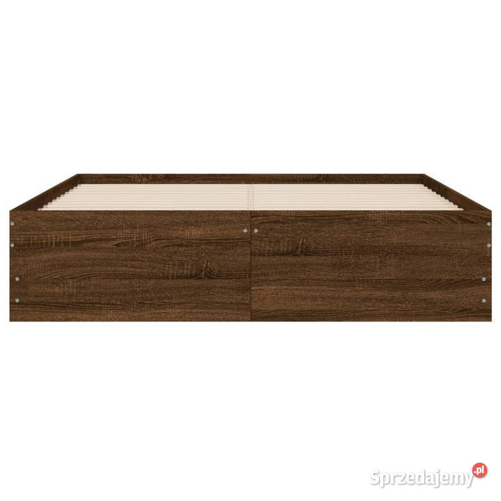 Rama łóżka z szufladami brązowy dąb 135x190 Łóżka