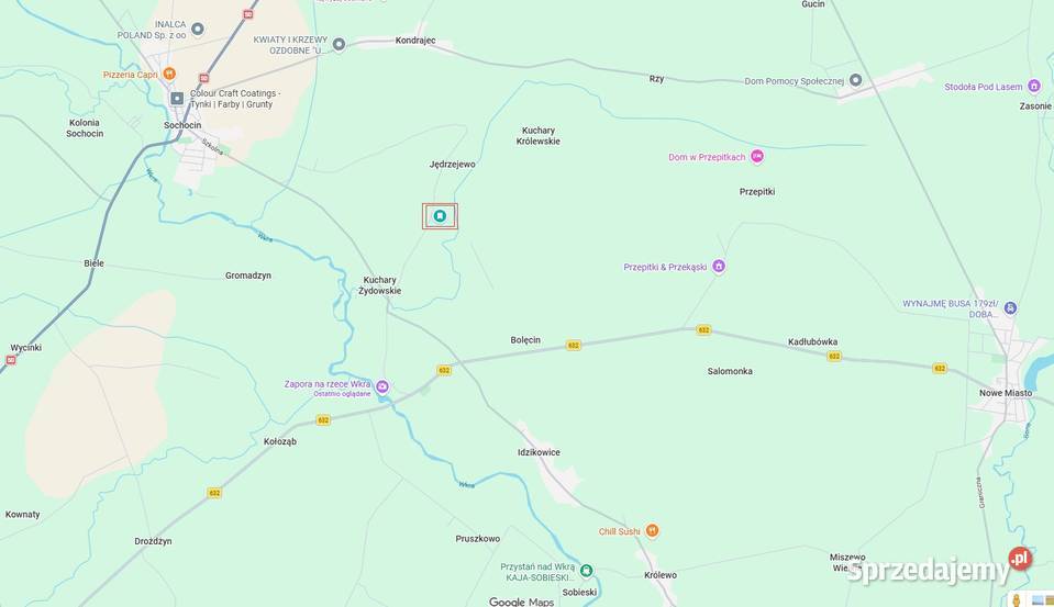 Działka 2000 m rekreacyjna z MPZP możliwość 2000m2 Jędrzejewo