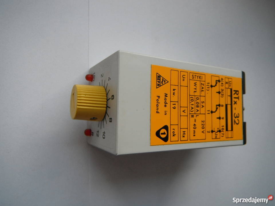 RTx32 Przekaźnik czasowy x1h 220V 50Hz nastaw mazowieckie Chlewiska