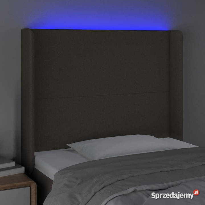 Zagłówek do łóżka z LED taupe 103x16x118128 Warszawa sprzedam