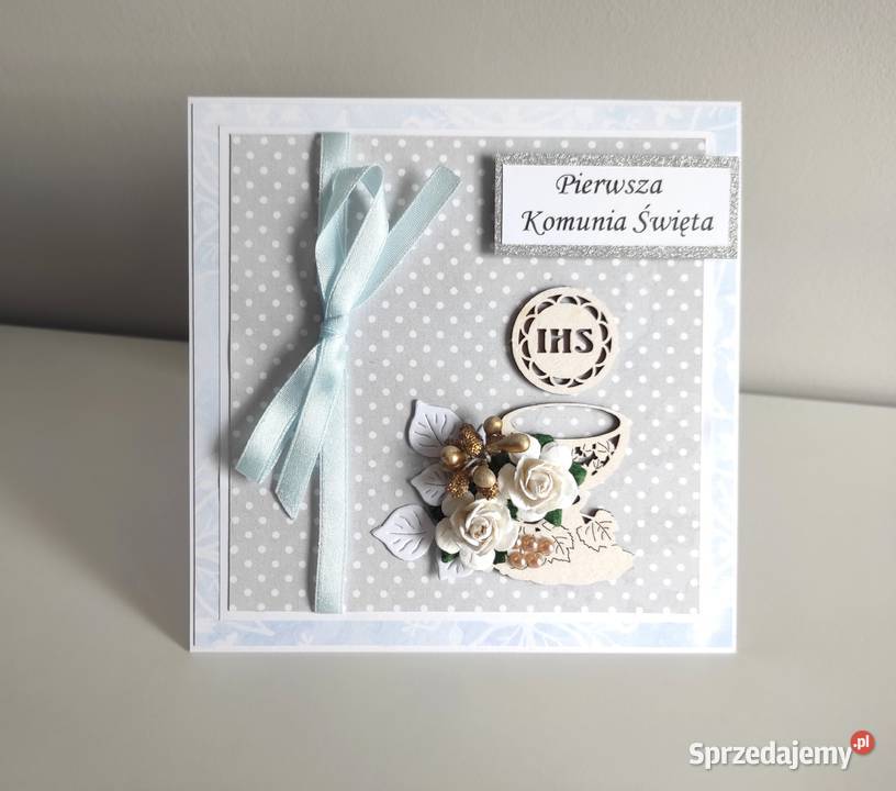 Kartka na Komunię Świętą ręcznie robiona Łódź