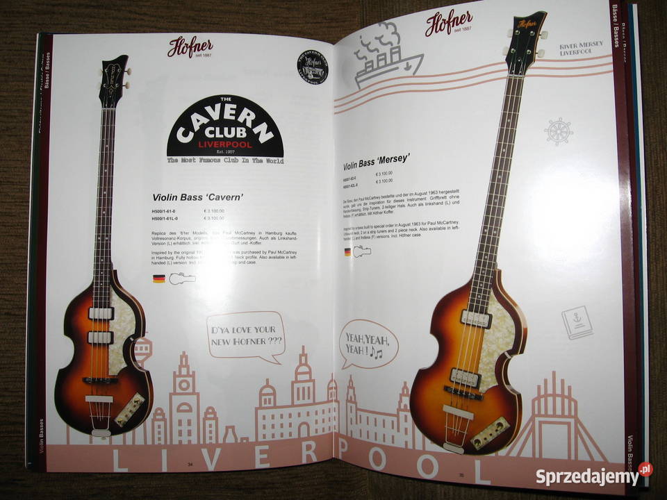 Hofner 2021 2022 guitar catalog katalog gitar Kępice sprzedam