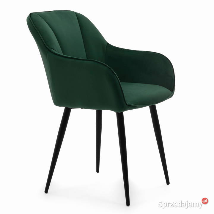 Krzesło Tapicerowane Lago Butelkowa Zieleń Tarchały Małe