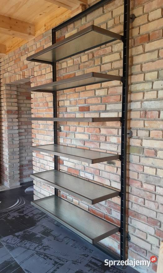 Regał z półkami szklanymi półka regał szkło loft małopolskie Gorlice