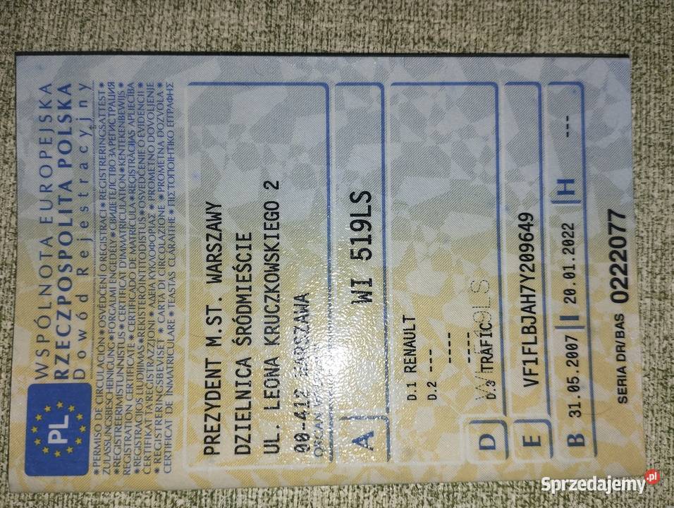 RENAULT TRAFIC 25D hak tempomat brutto vat23 furgon Warszawa